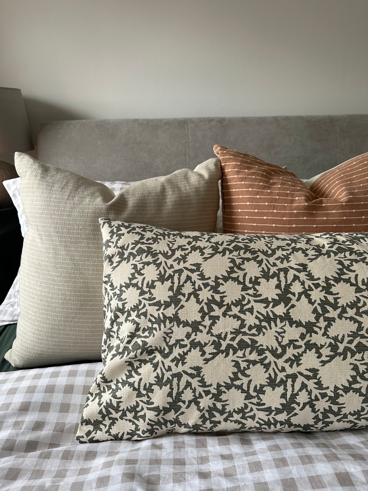 TORI BOLSTER (GREEN)| Cushion Cover